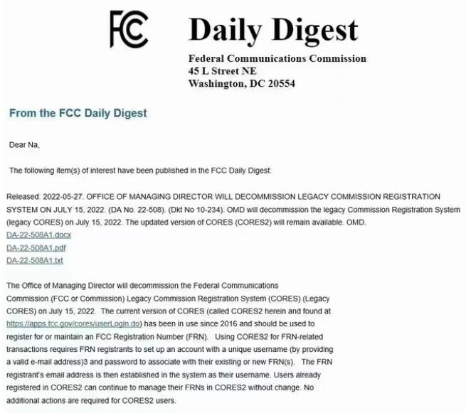 最新：美國FCC更新FRN系統(tǒng)，新CORES2申請的FRN用戶8月26日開始要繳納年費(圖3)